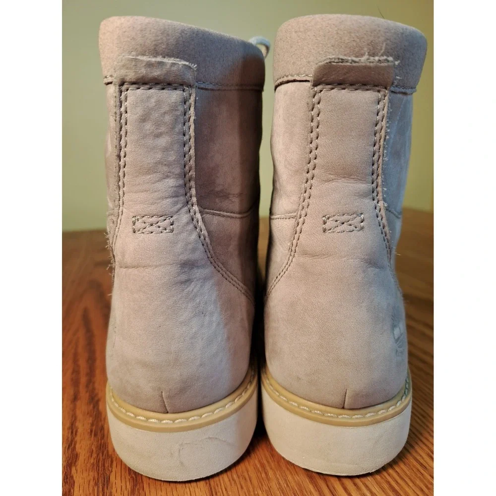 Timberland Women's Gray Leather Waterproof Campton Hiking Ankle Boots Lace-up 9